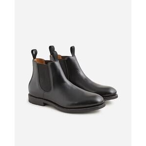 J. Crew Leather upper Kenton Chelsea Boots Pull-On Block Heel Black Size  9 NWOB